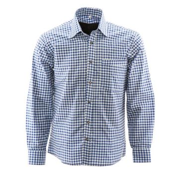 Alpenoverhemd Blauw Wit